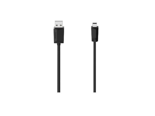 Hama 00074260, 1,5 m, USB A, Mini-USB B, USB 2.0, 0,48 Gbit/s, Svart
