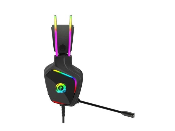 Canyon Darkless GH-9A, RGB aidimams ausin?s with Mikrofonas, Mikrofonas frequency response: 20HZ~20KHZ, ABS+ PU leather, USB*1*3.5MM jack kitukas...