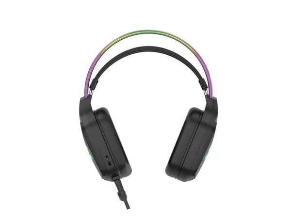 Canyon Darkless GH-9A, RGB aidimams ausin?s with Mikrofonas, Mikrofonas frequency response: 20HZ~20KHZ, ABS+ PU leather, USB*1*3.5MM jack kitukas...