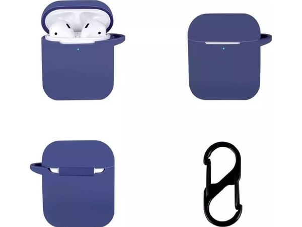 TerraTec Air Box - etui for trådløse øretelefoner - polykarbonat - marineblå - for Apple AirPods (1. generasjon, 2. generasjon)