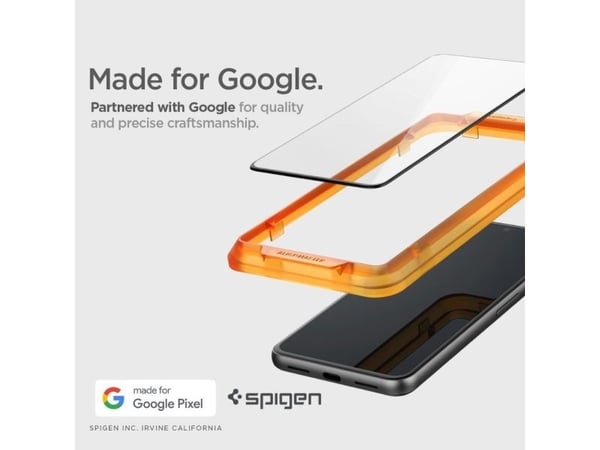 Spigen GLAS.tR AlignMaster, Google, Google Pixel 8 Pro (2023), Ripebestandig, Støtsikker, Svart, Gjennomsiktig, 2 stk.
