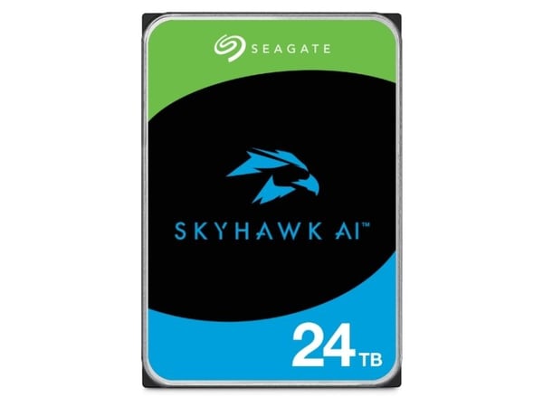 Seagate SkyHawk AI ST24000VE002 - Hårddisk - 24 TB - inbyggd - 3.5" - SATA 6Gb/s - buffert: 512 MB - med 3 års Seagate Rescue Data Recovery