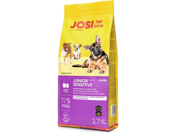 Josera JosiDog Junior Sensitive for unge valper med sensitivt fordøyelsessystem, 2,7 kg Josera JosiDog Junior Sensitive for unge valper med sensitivt fordøyelsessystem, 2,7 kg