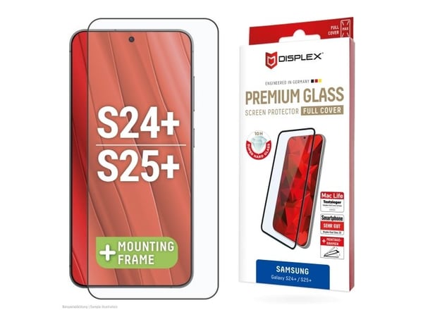 Displex 01898, Samsung, Galaxy S24+, Galaxy S25+, Tørr påføring, Støvresistent, Slagbestandig, Ripebestandig, Sjokkresistent, Gjennomsiktig, 1 stykker
