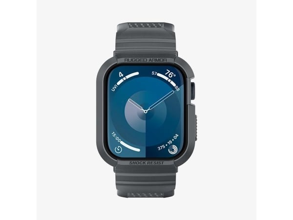 Spigen Rugged Armor Pro, Etui, Smartklokke, Grå, Apple, Watch (45mm), Termoplastisk polyuretan (TPU)