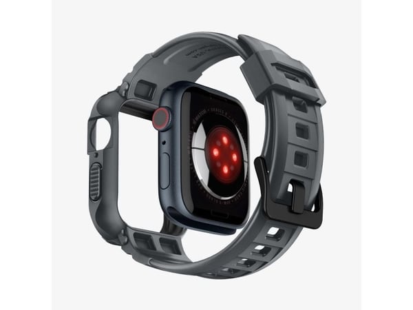 Spigen Rugged Armor Pro, Etui, Smartklokke, Grå, Apple, Watch (45mm), Termoplastisk polyuretan (TPU)