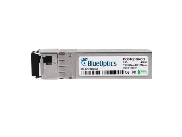Transition Networks TN-SFP-25G-BX40D-I kompatibel BlueOptics SFP28 Bidi-transceiver för singlemode 25 Gigabit höghastighetsdataöverföring i fiberop...