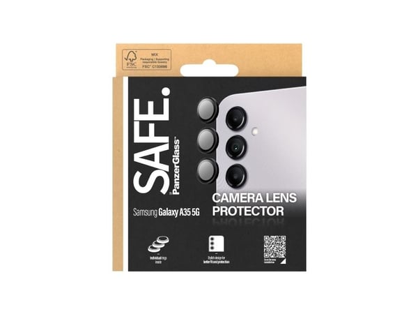 SAFE. by PanzerGlass - Objektiv beskyttelse for mobiltelefon - sort - for Samsung Galaxy A35 5G