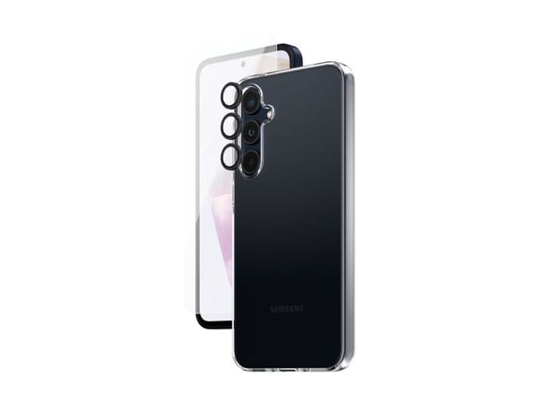 SAFE. by PanzerGlass - 3-i-1 beskyttelsespakke - baksidedeksel for mobiltelefon - termoplast-polyuretan (TPU), plastikk - gjennomsiktig - for Samsu...