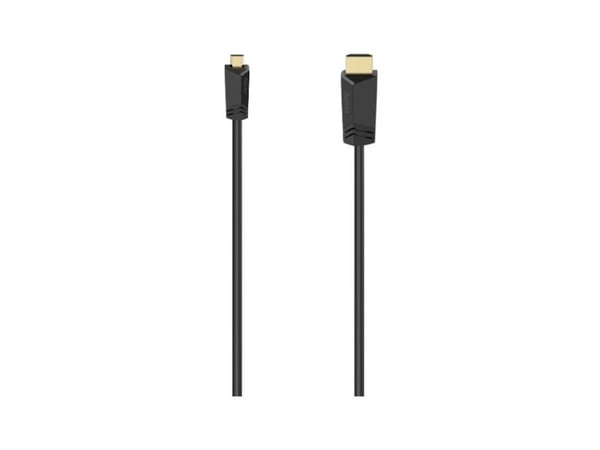 Hama 00074259, 2 m, HDMI Type A (Standard), HDMI Type D (Mikro), 3D, 18 Gbit/s, Svart