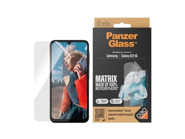 PanzerGlass ECO Matrix - Skjermbeskyttelse for mobiltelefon - ultravid passform med AlignerKit - film