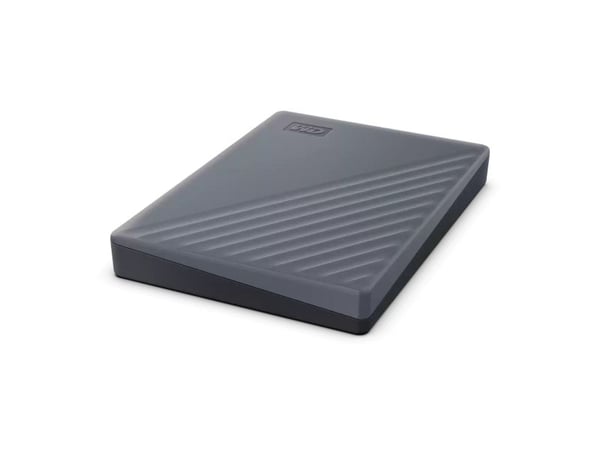 WD My Passport WDBWML0020BGY - Harddisk - kryptert - 2 TB - ekstern (bærbar) - USB 3.2 Gen 1 (USB-C kontakt) - 256-bit AES - silikongrå