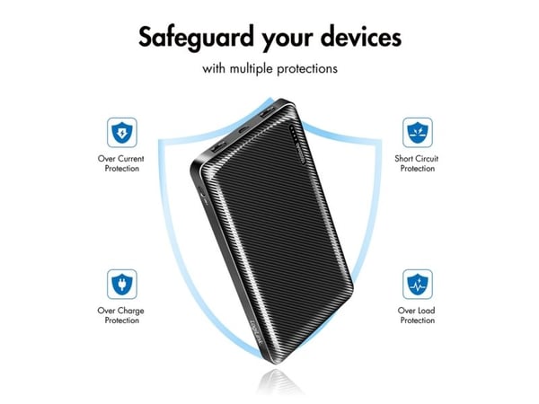 LogiLink PA0316, 10000 mAh, 12 W, musta