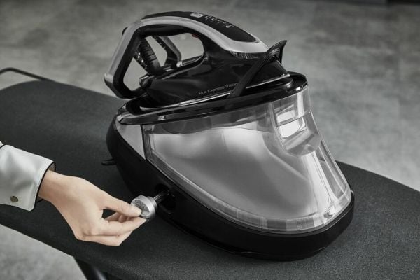 Tefal Pro Express Vision GV9821E0 - Dampstrykejern med automatisk slukking - såleplate: Durilium AirGlide Autoclean - 3000 W - svart