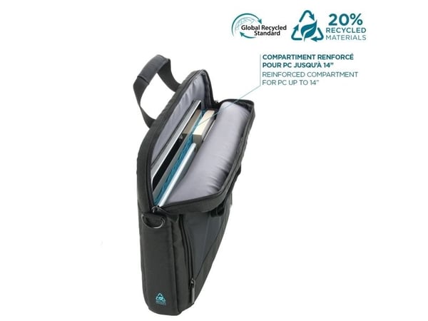 Mobilis THE ONE - Notebookbæreveske - 20 % resirkulert - 11" - 14" - svart
