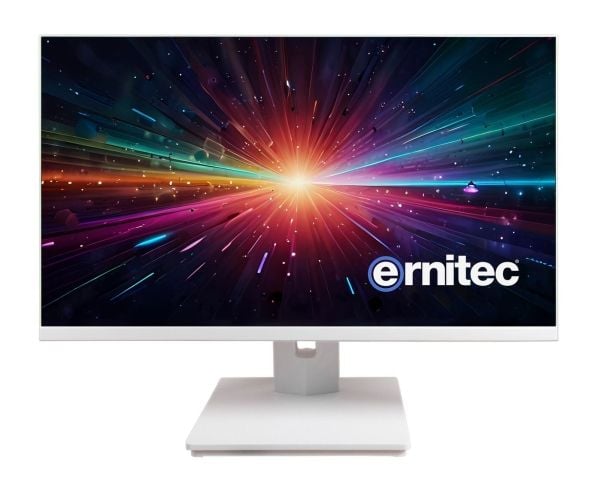 Ernitec - LED-skjerm - 27" - 1920 x 1080 Full HD (1080p) @ 75 Hz - IPS - 350 cd/m² - 1000:1 - 5 ms - HDMI, VGA - høyttalere - hvit