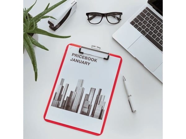 Leitz Clipboard without frontcover WOW, A4, Plastic, Red, 80 sheets, 228 mm, 320 mm