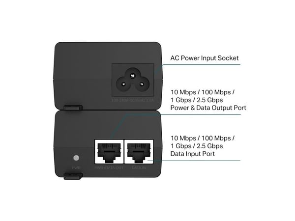 TP-Link Omada POE260S, 2.5 Gigabit Ethernet, Raskt Ethernet, Gigabit Ethernet, 10,100,1000,2500 Mbit/s, IEEE 802.3ab, IEEE 802.3af, IEEE 802.3at, I...