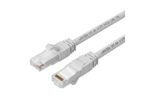 Lanview LV-UTP6A0025W, 0,25 m, Cat6a, U/UTP (UTP), RJ-45, RJ-45, Valkoinen