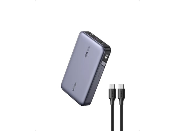 Ugreen Nexode 25188 powerbank 20000 mAh 100 W, 2 USB-C, USB-A, grå