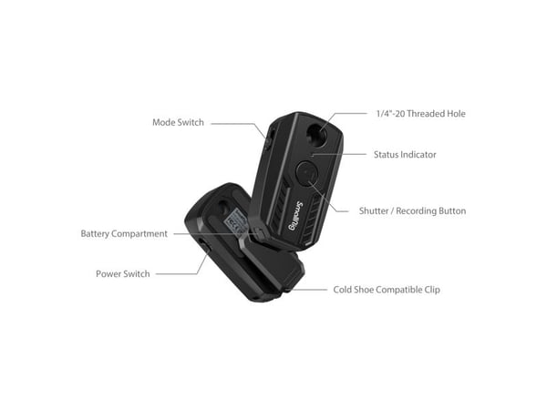 SmallRig 3902, Fjernkontroll til kamera, 18 g, Sort