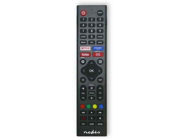 Nedis TVRC45HIBK, TV, IR Kabelfri, Trykknapper, Sort