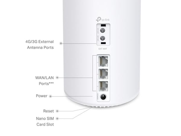 TP-Link Deco X10-4G, Hvit, Innvendig lys, Mesh ruter, 190 m², Dobbelbånd (2.4 GHz / 5 GHz), Wi-Fi 6 (802.11ax)