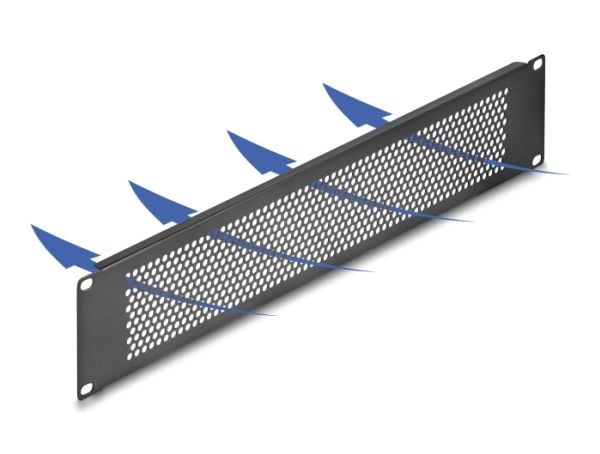 DeLOCK 67036, Blindpanel, Sort, Metall, 2U, Kina, 88 mm