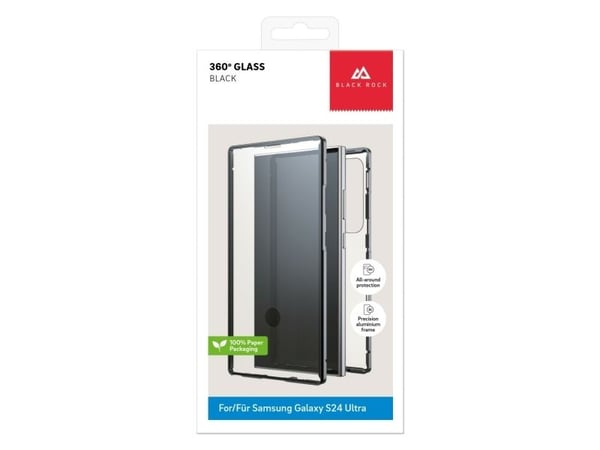 Black Rock 360° Glass, Samsung, Galaxy S24 Ultra, 17,3 cm (6.8"), Svart