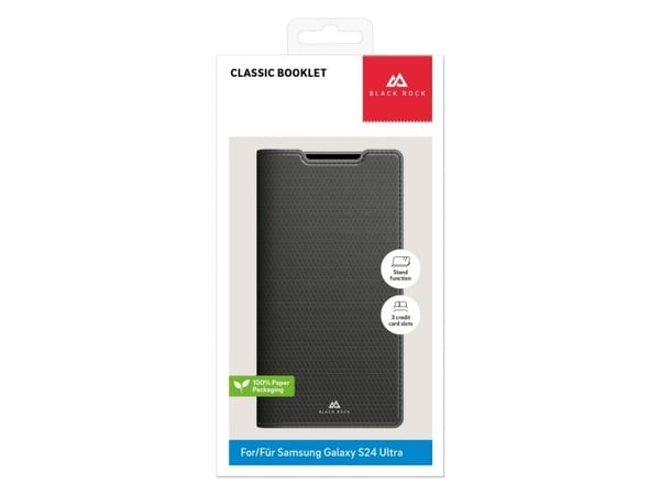 Black Rock The Classic, Folio, Samsung, Galaxy S24 Ultra, 17,3 cm (6.8"), Svart