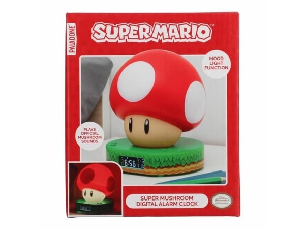 Paladone PP10064NN, Digital vekkerklokke, Super Mushroom, Flerfarget, LCD, USB, 137 mm