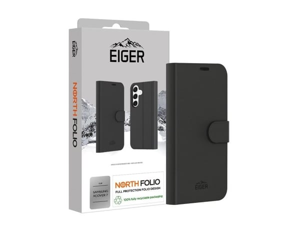 EIGER EGCA00591, Lommebokveske, Samsung, Galaxy Xcover7, 16,8 cm (6,6"), Svart