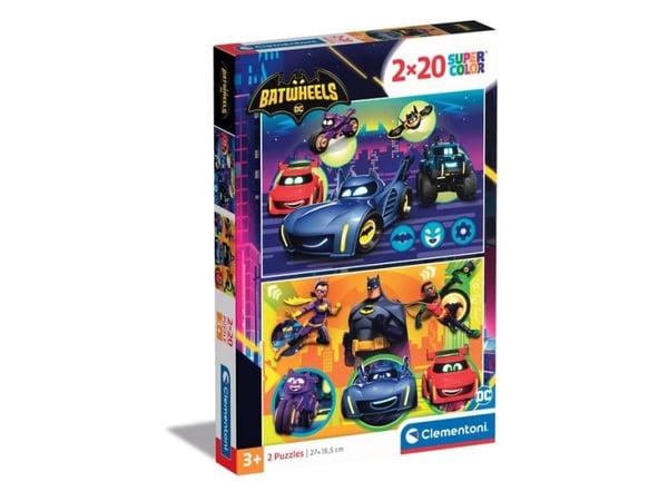 Clementoni Supercolor Batwheels, 20 stk, tegneserier, 3 år