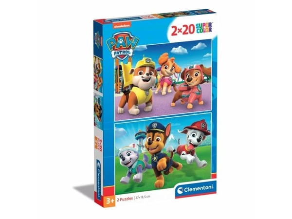 Clementoni Supercolor Paw Patrol, 20 stykker, Tegneserier, 3 år