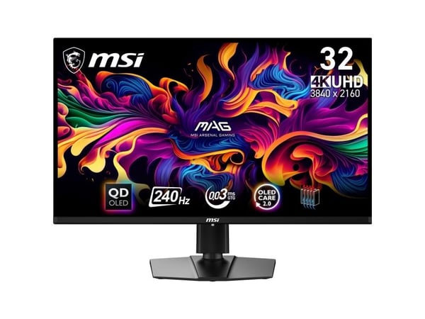 MSI MAG 321UPX QD-OLED - OLED-skjerm - gaming - 31.5" - 3840 x 2160 4K @ 240 Hz - 1000 cd/m² - 1500000:1 - DisplayHDR 400 True Black - 0.03 ms - 2x...