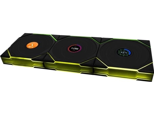 Lian Li UNI FAN TL Wireless LCD, 3 pack, Black - 120mm
