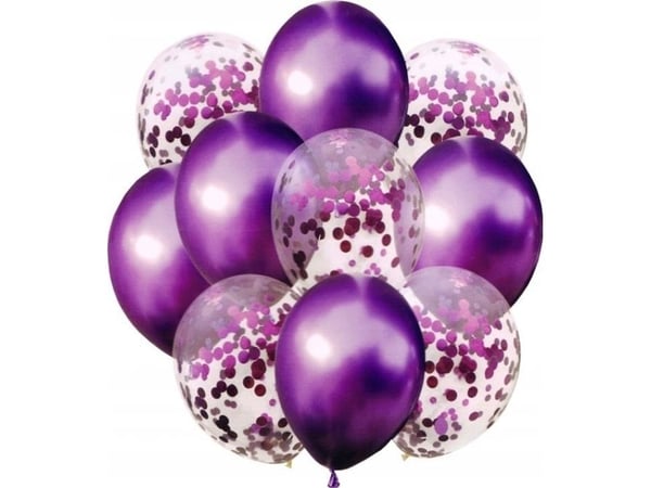 MK Trade Balloon Set 'Navy Blue' - Metallic Confetti - 33cm - 10 kpl.