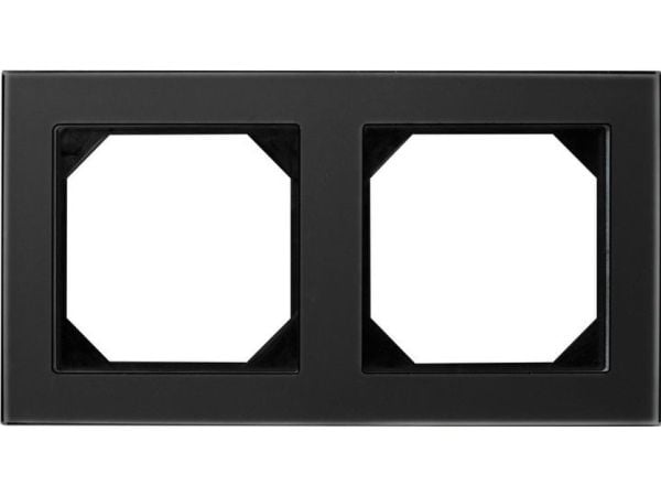 Liregus 2-vägs ram svart glas
