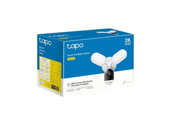 TP-Link Tapo C720, IP-sikkerhetskamera, Utendørs, Ledning & Trådløs, 2800 lm, 5000 K, Vegg