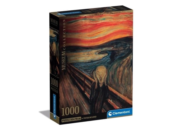 Clementoni Museum Collection Munch The Scream, 1000 stykker, Kunst, 18 år