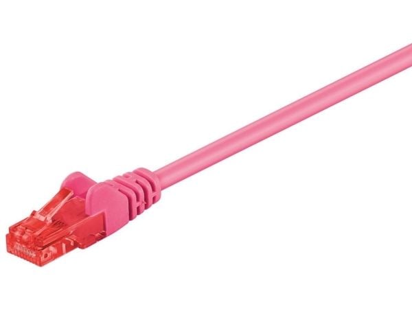 MicroConnect - Nettverkskabel - RJ-45 (hann) til RJ-45 (hann) - 2 m - 6 mm - UTP - CAT 6 - rosa