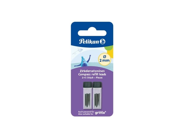 Pelikan ledninger, ledningsinnsatser for Griffix Compass 2x17mm 10 stk PELIKAN Pelikan ledninger, ledningsinnsatser for Griffix Compass 2x17mm 10 stk PELIKAN