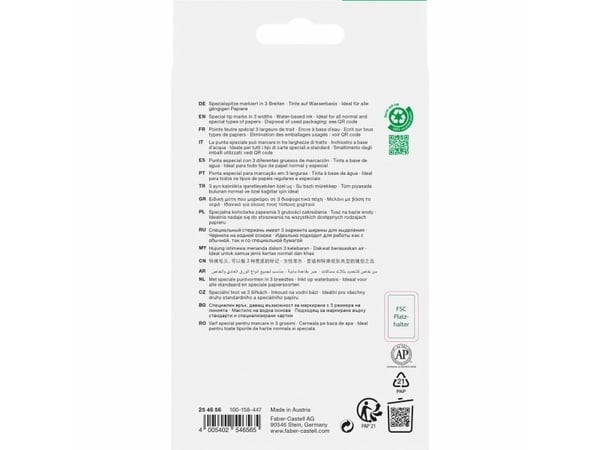 Faber-Castell 254656, 6 stykker, Assorterte farger, 1 mm, 5 mm
