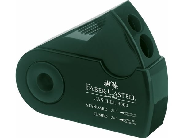 Faber-Castell CASTELL 9000 - Blyantspisser - 2 hull - grønn
