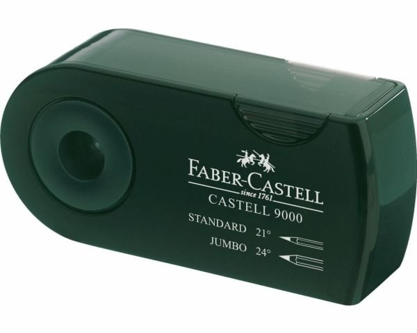 Faber-Castell CASTELL 9000 - Blyantspisser - 2 hull - grønn