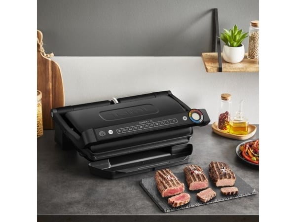 Tefal Optigrill+ XL GC727810, Svart, Metall, Rektangulær, Knapper, 800 cm², 400 x 200 mm