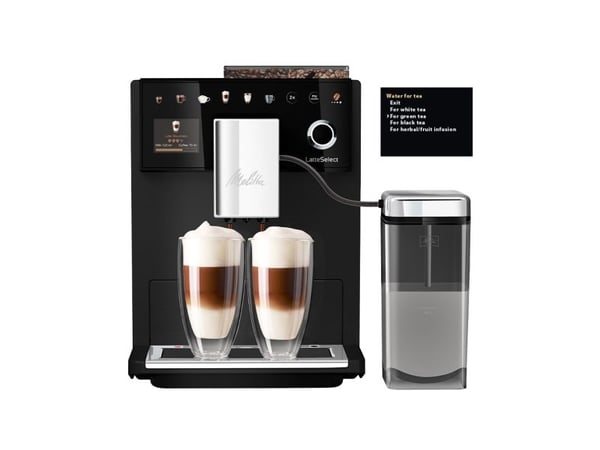 Melitta 630-212, Espressomaskin, 1,8 l, Kaffe bønner, Innebygd kaffekvern, 1400 W, Sort