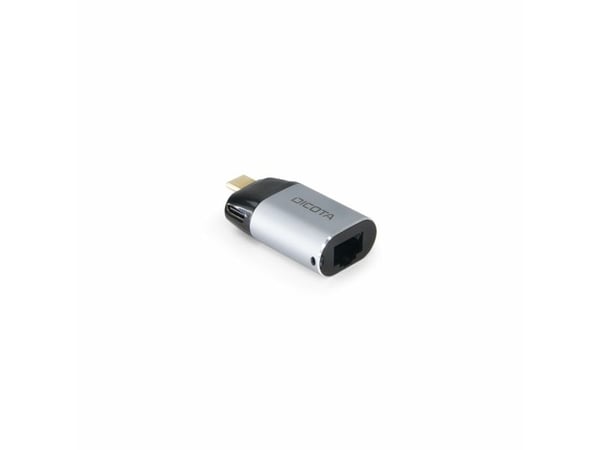 DICOTA - Nettverksadapter - USB-C / Thunderbolt 3 - Gigabit Ethernet x 1 - sølv