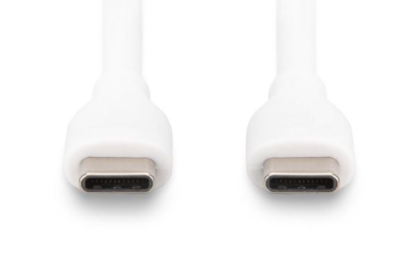 DIGITUS - USB-kabel - USB-C (hann) til USB-C (hann) - USB 2.0 - 1 m - hvit