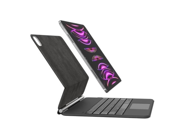Belkin Connect Pro - Tastatur og folioveske (verneeske) - with magnetic stand - med styreplate - bakbelysning - trådløs - Bluetooth - QWERTZ - Tysk...